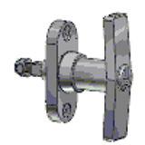 1.65.5510 - Olive installation set for bar lock with lock for profile 30x60